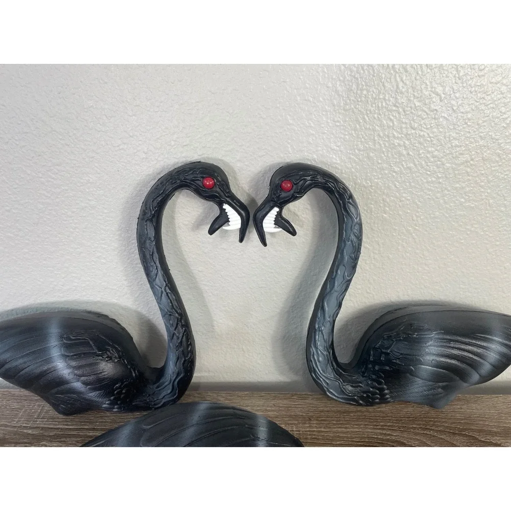 Black Zombie Flamingos Set of 3 Don Featherstone Model 62363 Halloween
